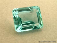 Emerald cut aquamarine
