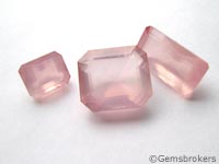 Octagon cut rose quartz
