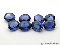 Oval cut blue sapphires