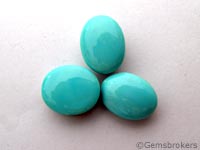 Turquoise oval cabochons