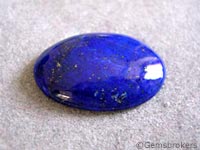 Cabochon ovale en lapis lazuli