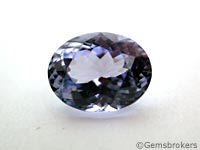 Oval cut blue spinel